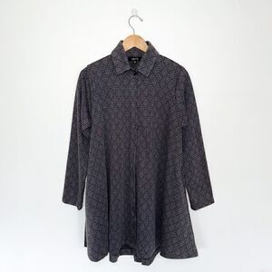 Comfy USA Women’s Lagenlook Paulina Hidden Button Down Collared Aline Jacket